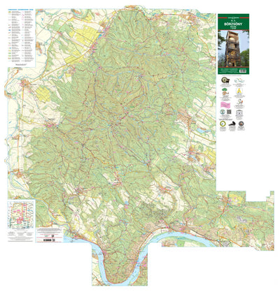 Börzsöny, Naszály turista-biciklis térkép, Tourist & Biking Map Preview 1