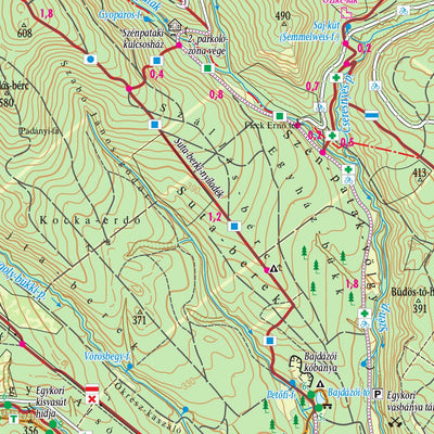 Börzsöny, Naszály turista-biciklis térkép, Tourist & Biking Map Preview 2