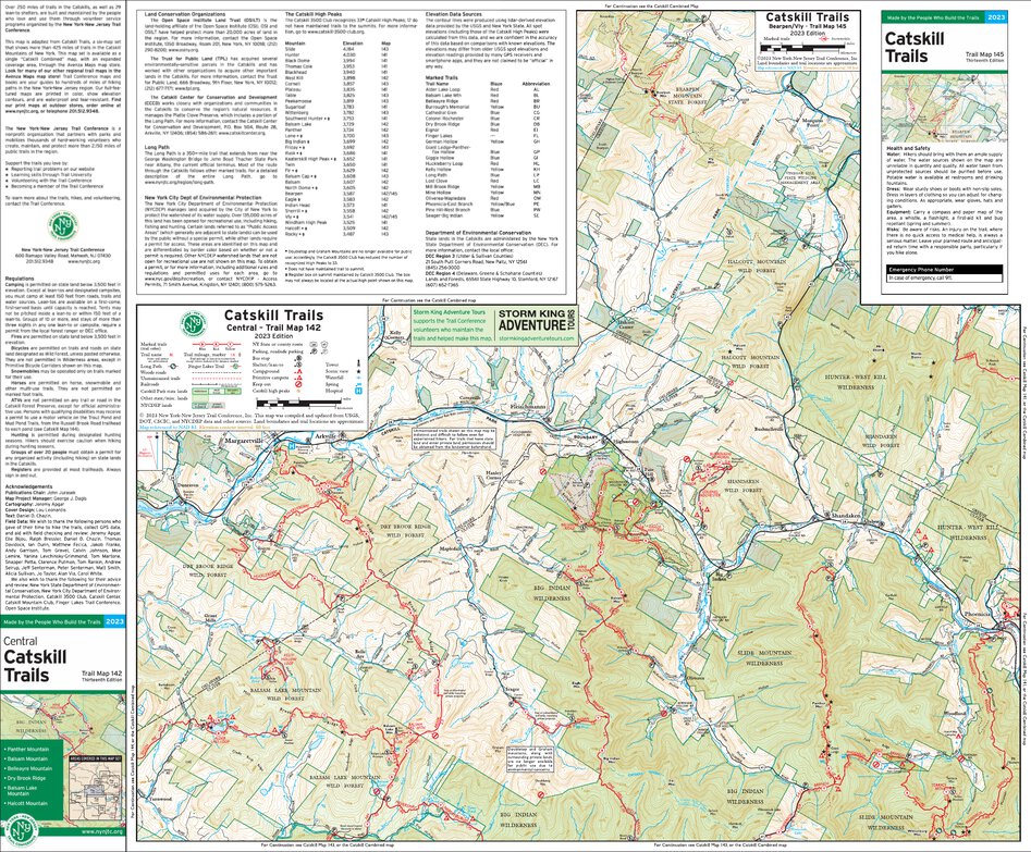 Catskill (Central - Map 142) : 2023 : Trail Conference by New York-New ...