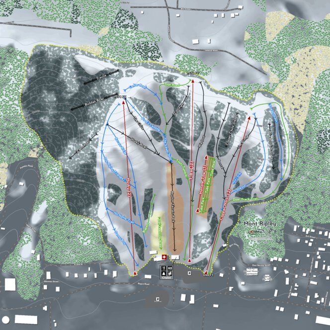 Mont Ripley Map Mont Ripley Resort Map by Mapsynergy | Avenza Maps