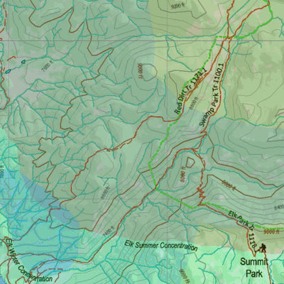 Co Unit 14 Elk Summer, Winter Concentrations and Migration Routes Preview 2