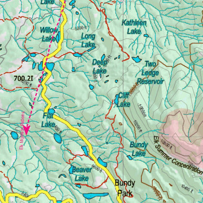Co Unit 17 Elk Summer, Winter Concentrations and Migration Routes Preview 3