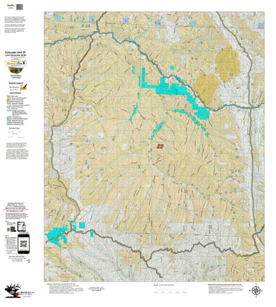 Colorado Unit 22 Land Ownerhship with Elk Concentrations, the Hybrid Preview 1