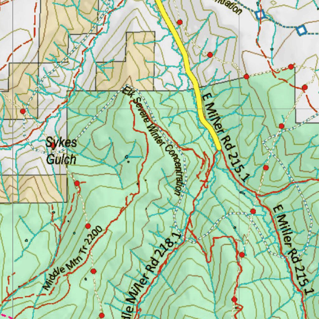 Colorado Unit 23 Land Ownerhship with Elk Concentrations, the Hybrid ...