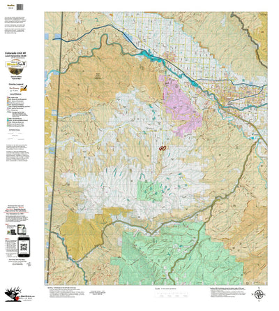 Colorado Unit 40 Land Ownerhship with Elk Concentrations, the Hybrid Preview 1