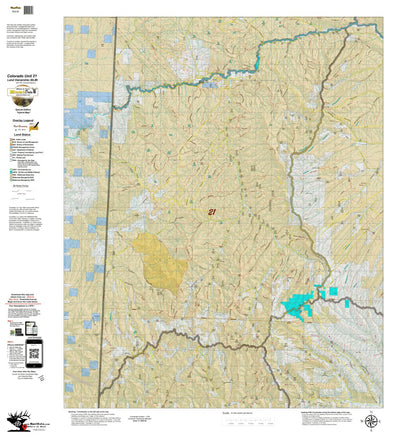 Colorado Unit 21 Land Ownerhship with Elk Concentrations, the Hybrid Preview 1