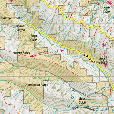 Colorado Unit 21 Land Ownerhship with Elk Concentrations, the Hybrid Preview 3