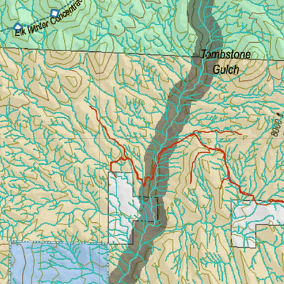 Colorado Unit 57 Land Ownerhship with Elk Concentrations, the Hybrid Preview 3