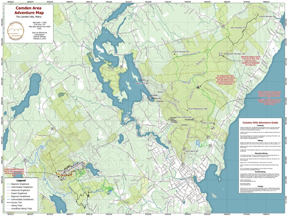 Camden Hills Adventure Map by Eyes Up Adventures | Avenza Maps