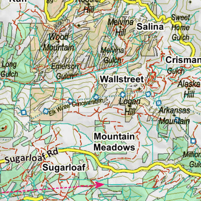 Colorado Unit 29 Land Ownerhship with Elk Concentrations, the Hybrid Preview 3