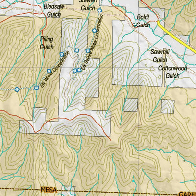 Colorado Unit 31 Land Ownerhship with Elk Concentrations, the Hybrid Preview 2