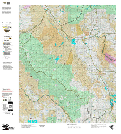 Colorado Unit 62 Land Ownerhship with Elk Concentrations, the Hybrid Preview 1