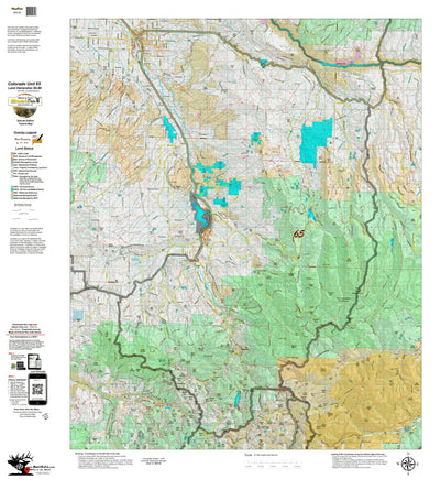 Colorado Unit 65 Land Ownerhship with Elk Concentrations, the Hybrid Preview 1