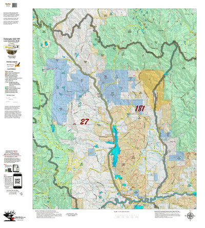 Colorado Unit 181 Land Ownerhship with Elk Concentrations, the Hybrid Preview 1