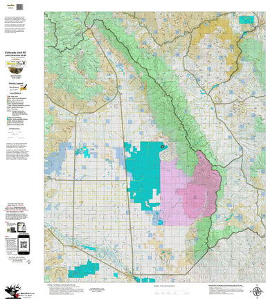 Colorado Unit 82 Land Ownerhship with Elk Concentrations, the Hybrid Preview 1