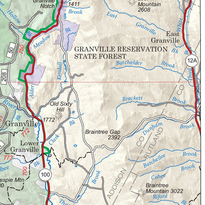 Green Mountain Finger Lakes NF Forest Visitor Map - Green Mtn North Preview 3