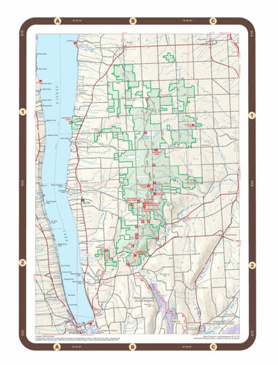 Green Mountain Finger Lakes NF Forest Visitor Map - Finger Lakes Preview 1