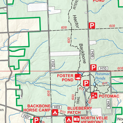 Green Mountain Finger Lakes NF Forest Visitor Map - Finger Lakes Preview 2