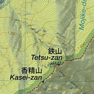 Omine-san 大峰山 Hiking Map (Kansai, Japan) 1:25,000 Preview 2