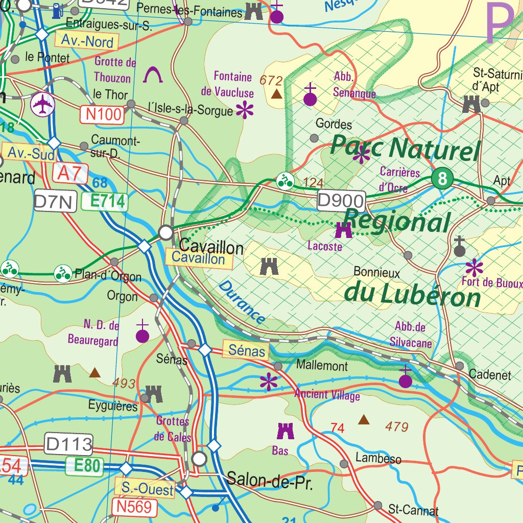French Riviera (France) 1:600,000 - ITMB Map by ITMB Publishing Ltd ...