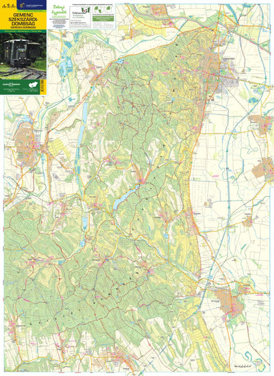 Szekszárdi-dombság, Geresdi-dombság turista, biciklis térkép, Tourist & Biking Map; Preview 1