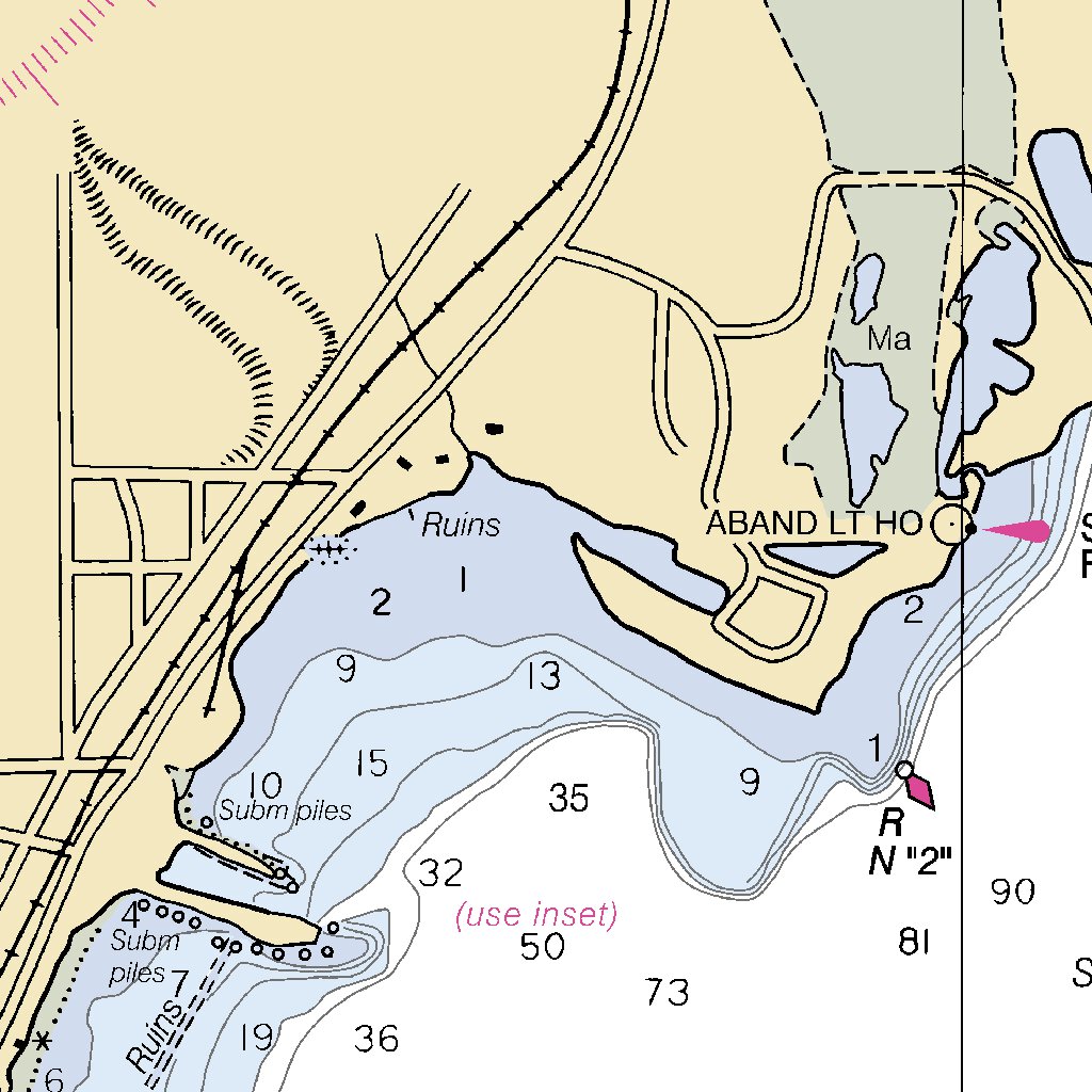 Keweenaw Bay Lake Superior Map by National Oceanographic & Atmospheric ...
