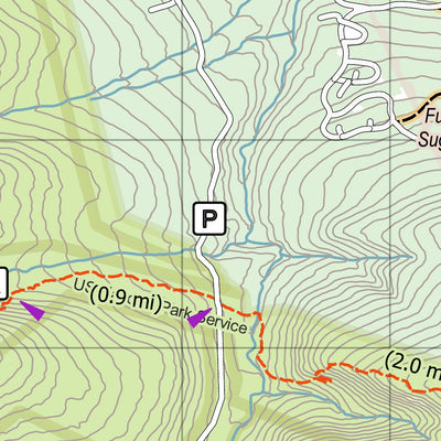 Maine AT Trail Map #6: Sugarloaf and Abraham Mountains Preview 2