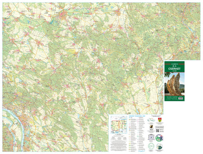 Cserhát turista-, biciklis térkép tourist, biking map Preview 1