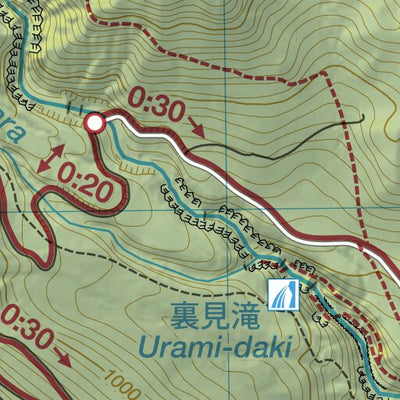 Tanze-yama 丹勢山 Hiking Map (Kanto, Japan) 1:25,000 Preview 2