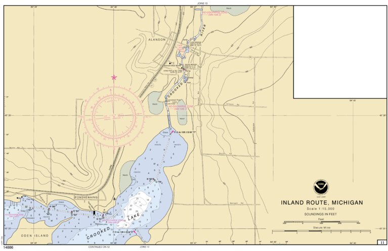 Inland Route (12) Map by National Oceanographic & Atmospheric ...