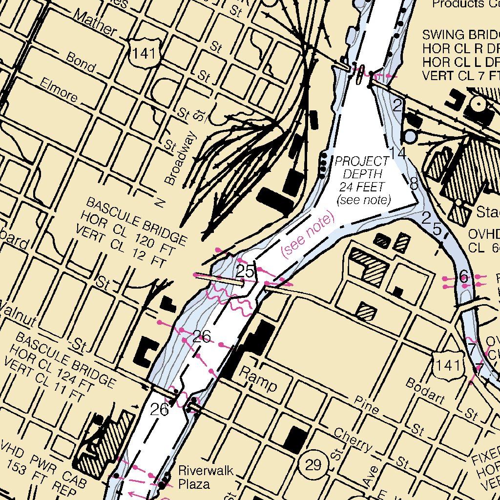 Head Of Green Bay Including Fox River Below De Pere Map by National ...