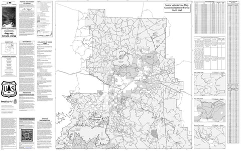 Motor Vehicle Use Map, Coconino National Forest (North) Preview 1