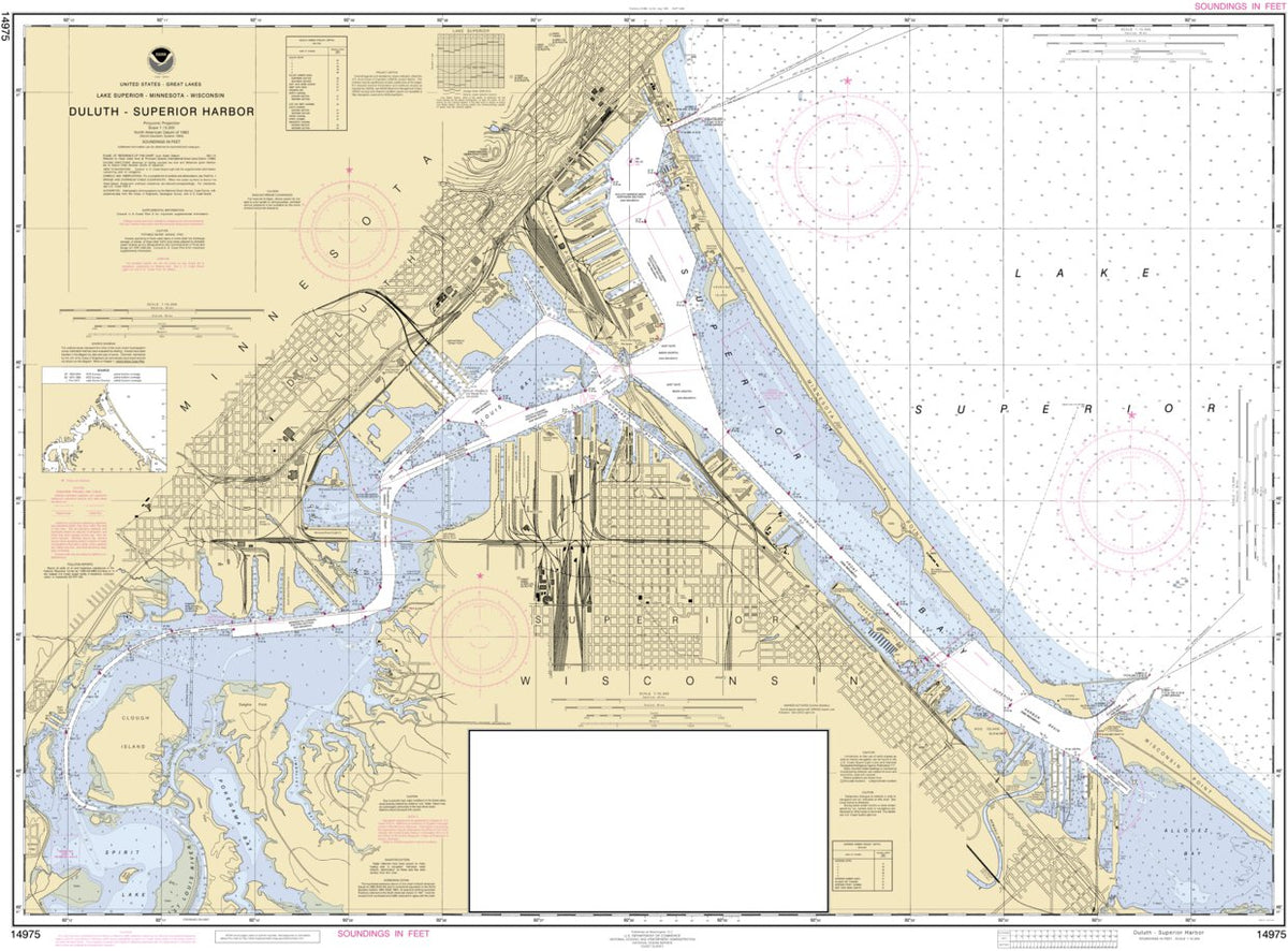 Duluth-Superior Harbor Map by National Oceanographic & Atmospheric ...