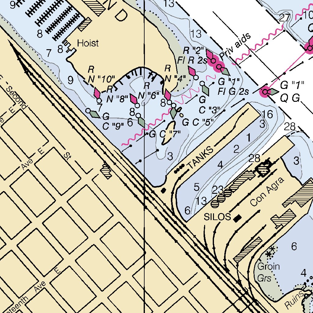 Duluth-Superior Harbor Map by National Oceanographic & Atmospheric ...