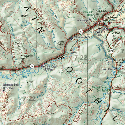British Columbia Northeast Landscape Map Preview 3