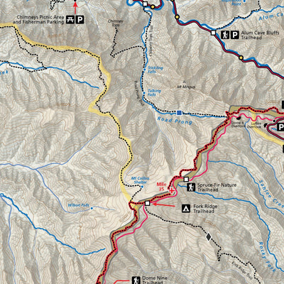 Great Smoky Mountains National Park Fishing Map Preview 2