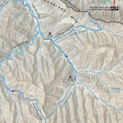 Great Smoky Mountains National Park Hiking Trails Map Preview 2
