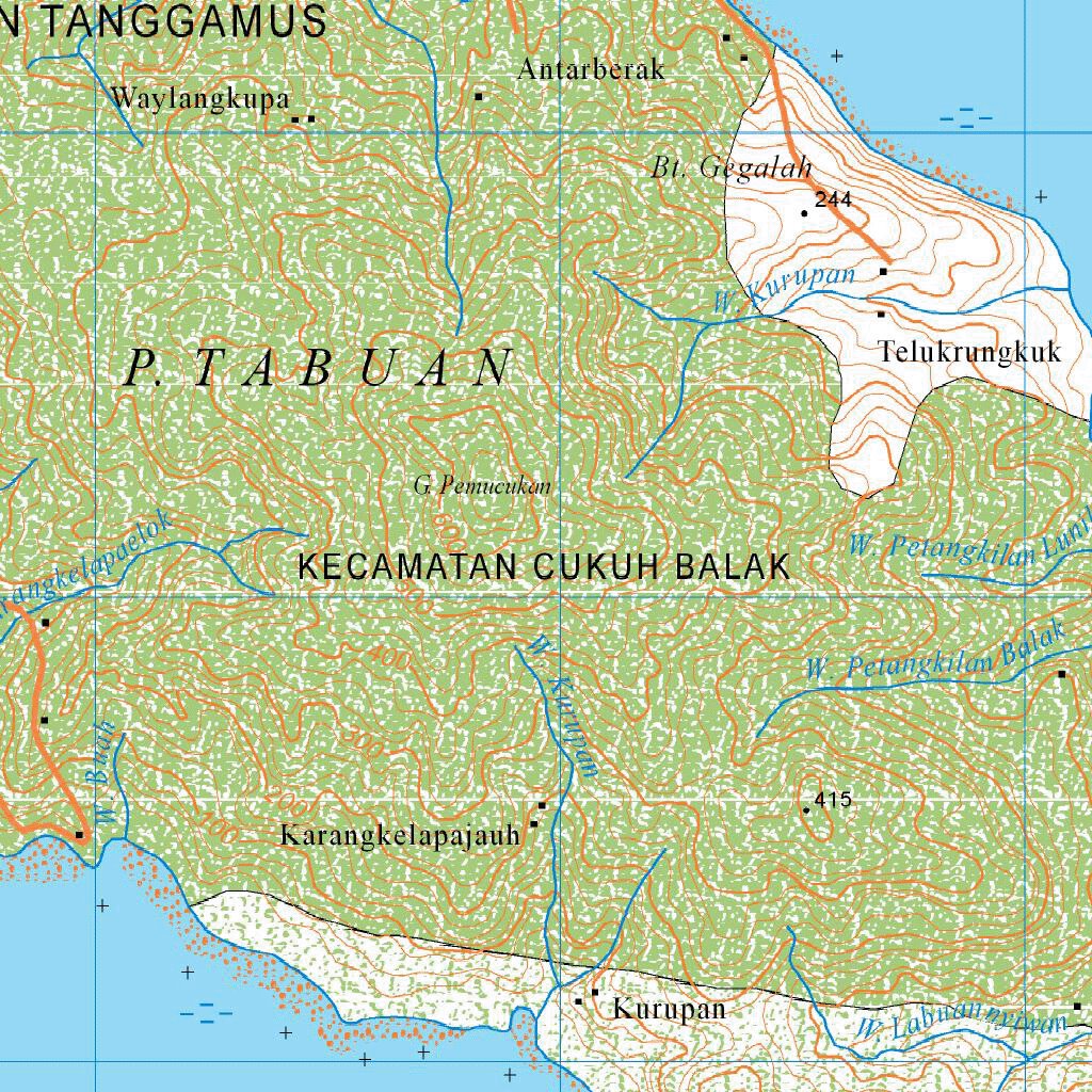 Pulau Tabuan (1010-32) Map by Badan Informasi Geospasial | Avenza Maps