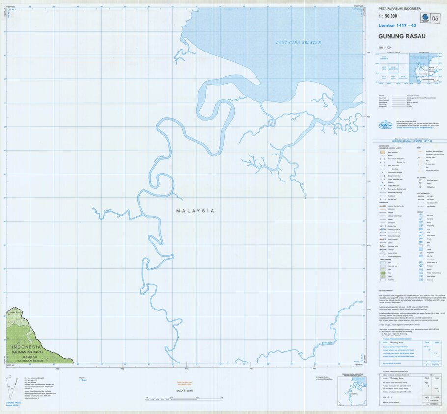 Gunung Rasau (1417-42) Map by Badan Informasi Geospasial | Avenza Maps