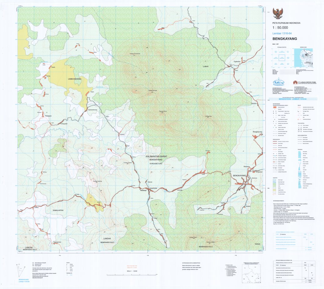 Bengkayang (1316-64) Map by Badan Informasi Geospasial | Avenza Maps