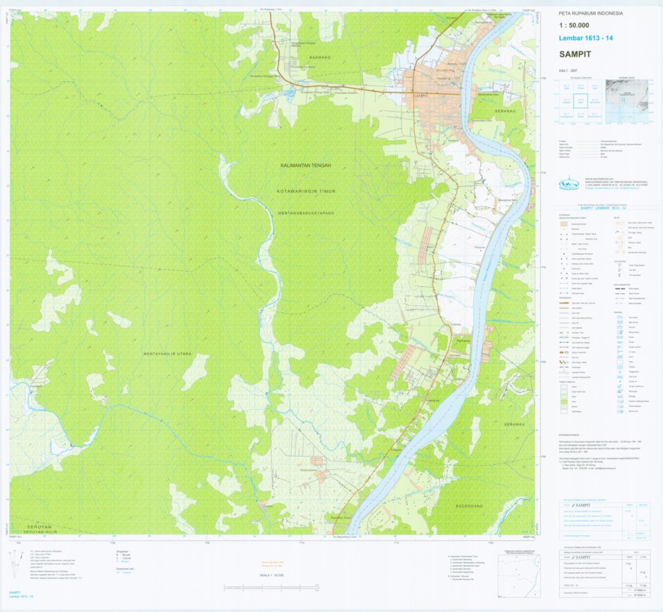 Sampit (1613-14) Map by Badan Informasi Geospasial | Avenza Maps