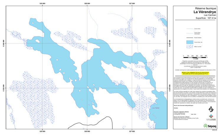 Lac Carman (La Vérendrye) Map by Sepaq | Avenza Maps