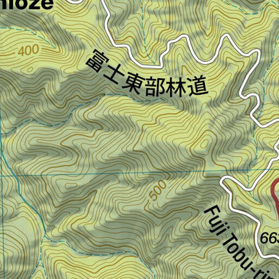 Yadaira-yama 矢平山 Hiking Map (Chubu, Japan) 1:25,000 Preview 3
