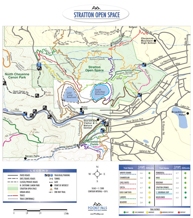 Stratton Open Space - Colorado Springs Map by Pocket Pals Trail Maps ...