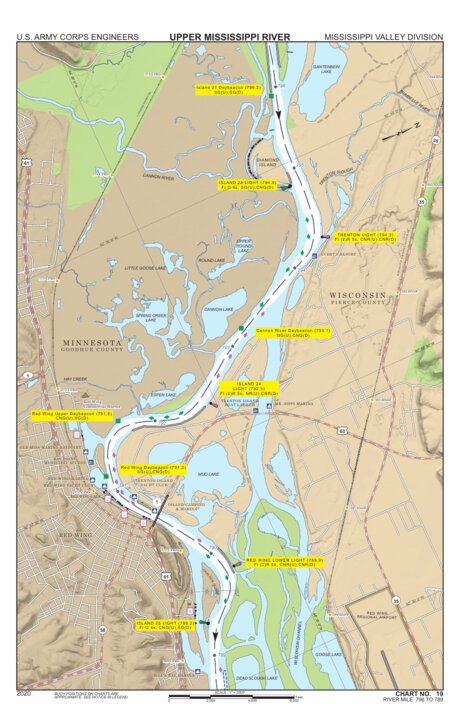Chart 19 - Upper Mississippi River Miles 796-789 Preview 1