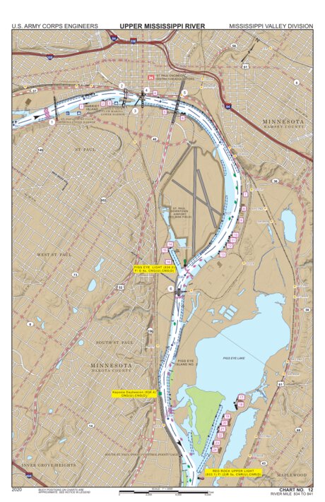 Chart 12 - Upper Mississippi River Miles 841-834 Preview 1
