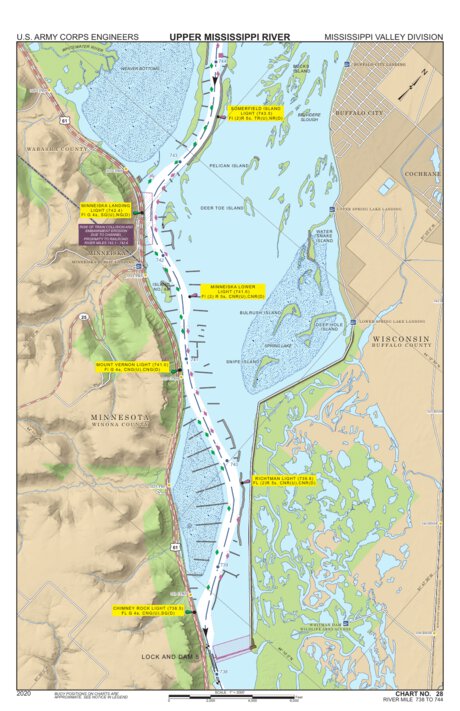 Chart 28 - Upper Mississippi River Miles 744-738 Preview 1