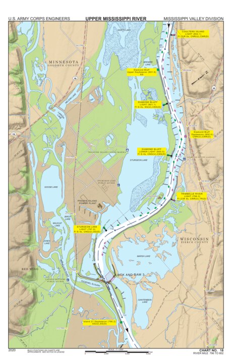 Chart 18 - Upper Mississippi River Miles 802-796 Preview 1