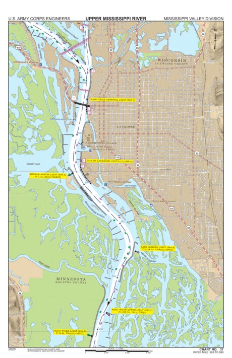 Chart 37 - Upper Mississippi River Miles 699-693 Preview 1