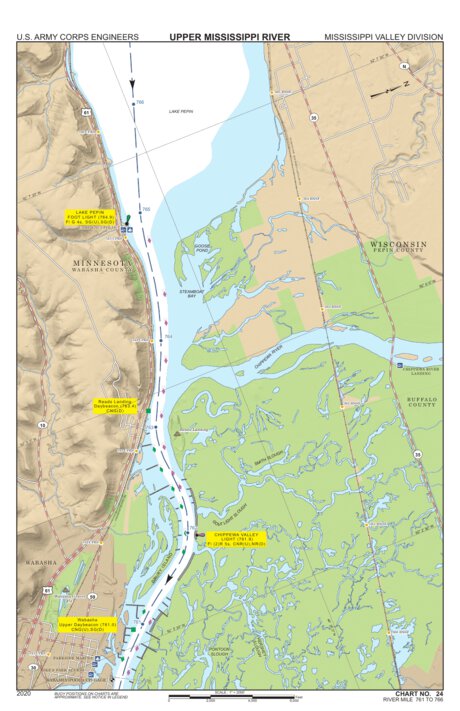 Chart 24 - Upper Mississippi River Miles 766-761 Preview 1